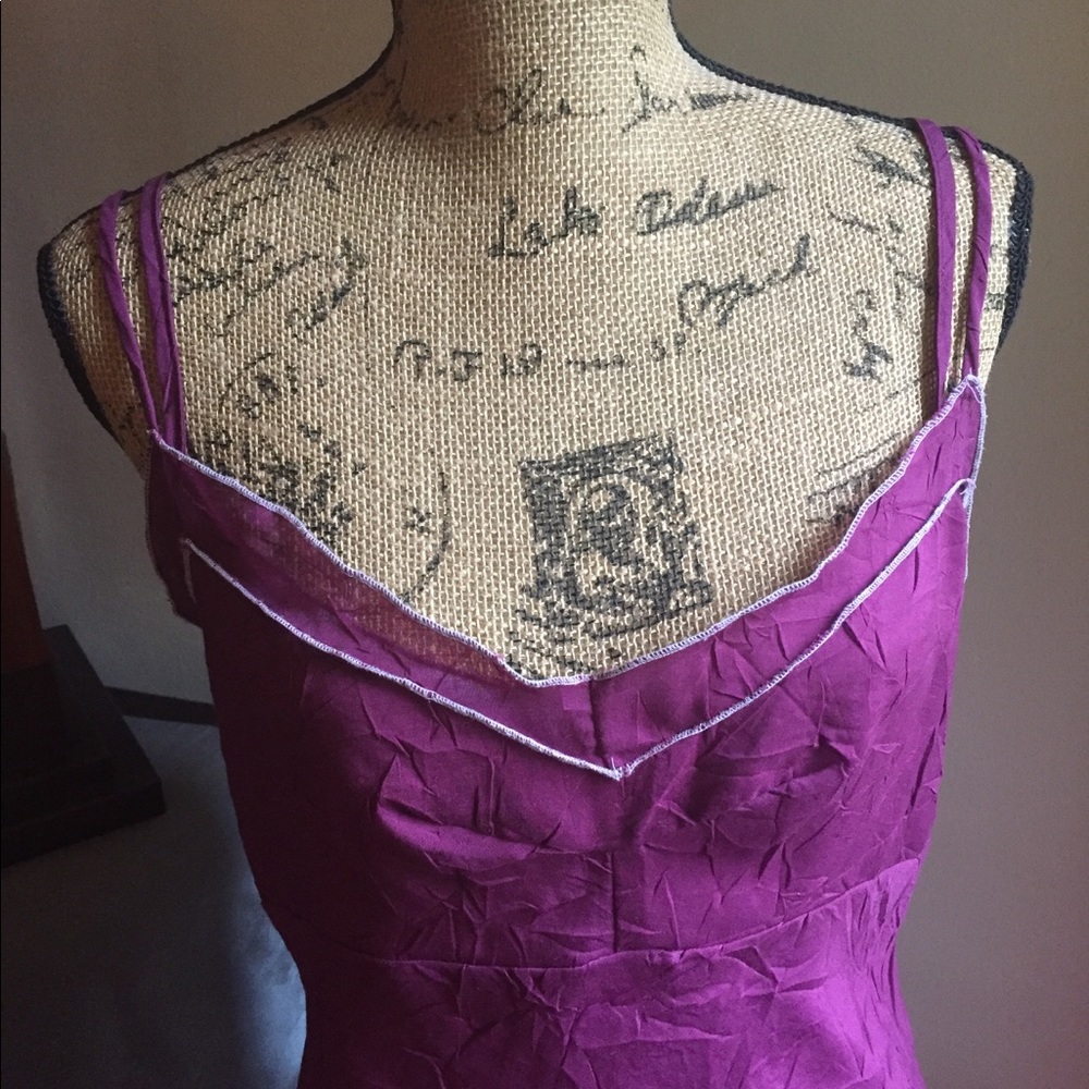 Crinkled Fabric Slipp Dress